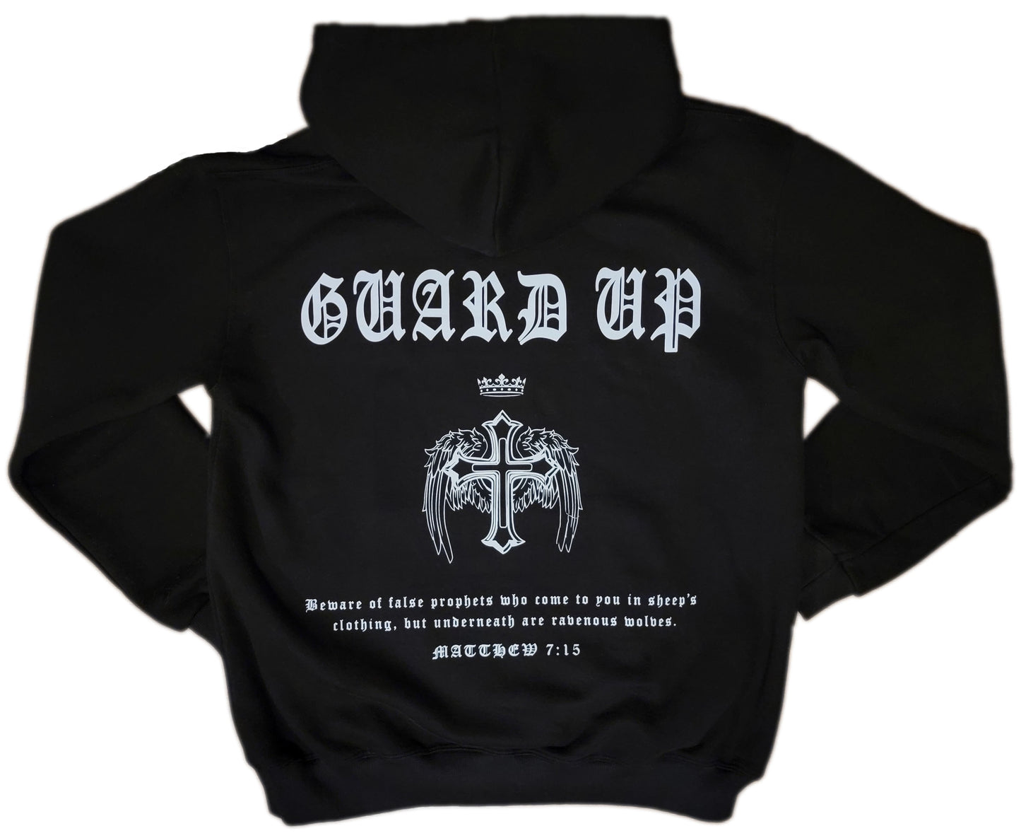 Winged Cross Hoodie BLK