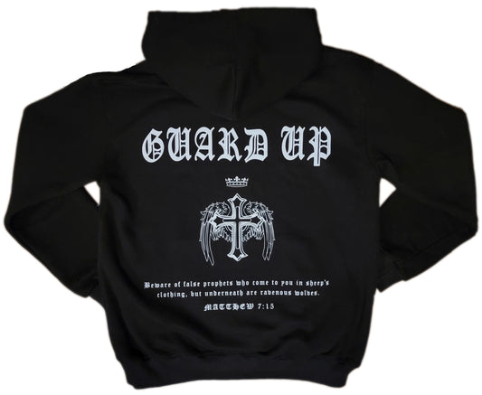 Winged Cross Hoodie BLK